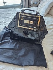 Stunning Versace Black Patent Leather Handbag