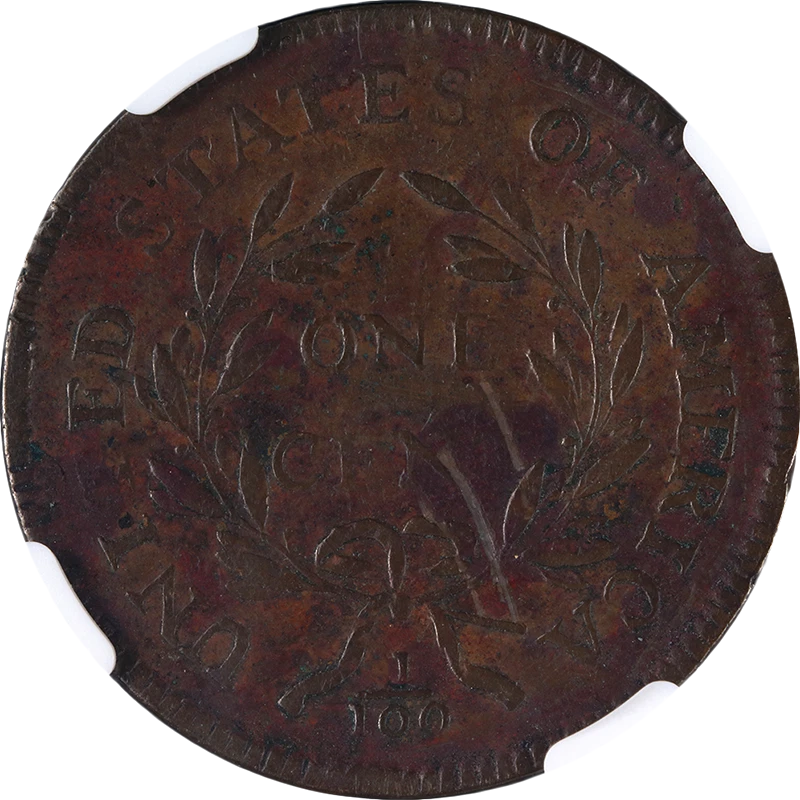 1797 Large Cent Plain Edge Rev of '95 NGC Fine Details S.120a R.3 Nice Strike - Image 2 of 4