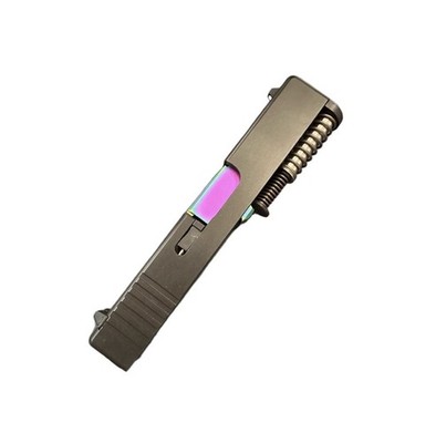 G43 43X Assembled Rear Serrated Slide PVD Oil Slick Barrel Std Sights