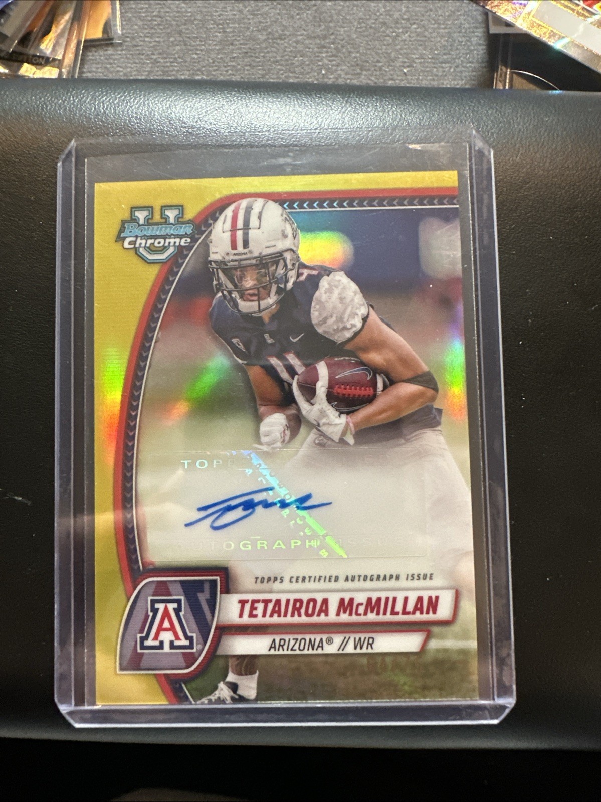 2024 Bowman University Chrome Auto Tetairoa McMillan Yellow Refractor /75
