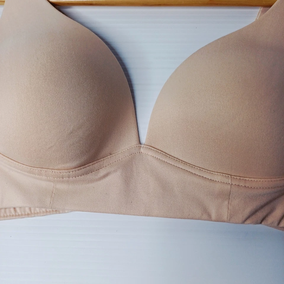 Kayser Bra 12B Beige Tshirt Moulded Cup Underwire Plunge Padded - image 2 of 4