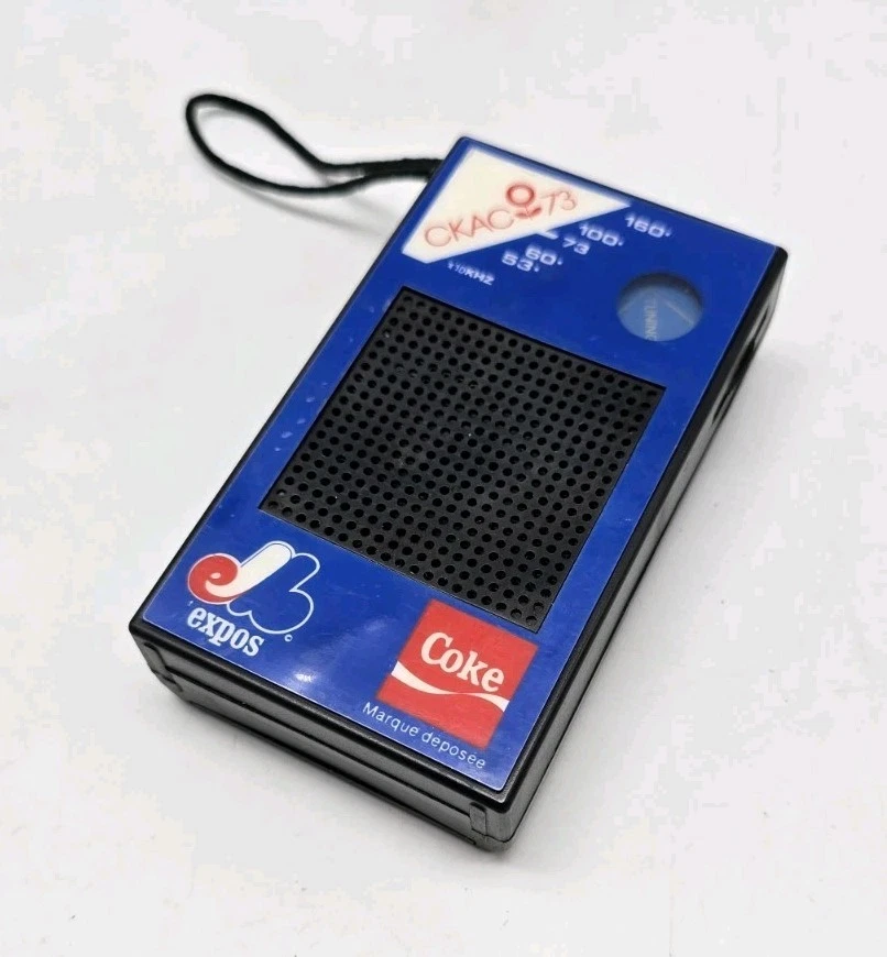 Radio Transistor Coca-Cola Vintage Promocional MONTREAL EXPOS x COCA COLA CCKAC 73 AM Foto 2 de 4