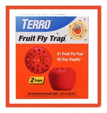 Indoor Fruit Fly Trap By Terro Built-in Window Sinks 90 Days Supply Pack of 2
