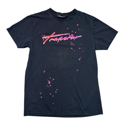 Trapstar T-Shirt Spell Out Rundhals Grafikdruck Schwarz Herren Medium