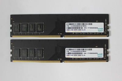 Apacer 16GB (2x8GB) CL19 UDIMM Desktop Gaming RAM DDR4 2666MHz AU08GGB26CQYBGH