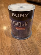 Sony DVD R 100 Pack 120min 4.7GB 1-16X Optical Media Storage New Sealed