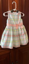 Carter’s Spring Plaid Pastel Easter Dress 12 Months