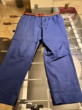 Authentic Gucci  Drawstring Cotton Pants In Blue With Web Detail Sz 52 IT  
