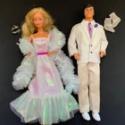 Vintage Crystal Barbie Ken Doll x2 With Clothes Dress Shoes Socks Mattel 1983