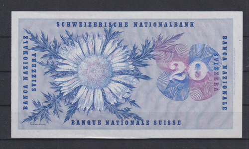 Switzerland 20 Franken 1961 UNC &700 - Picture 2 of 2