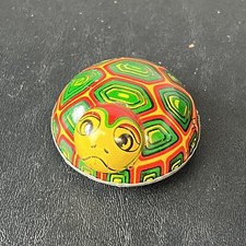 1950's Vintage Whitman Tin Lithographed Turtle Toy Friction Powered Exc Cond 2"