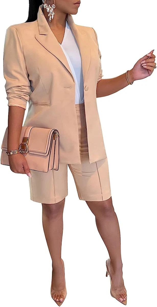 Women's two piece shorts and blazer clearance
