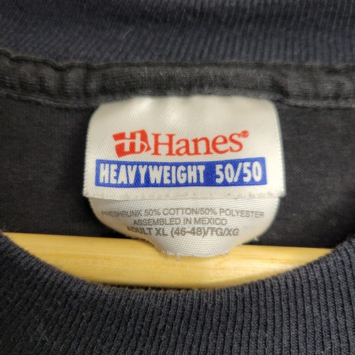 Vintage Hanes Bald Eagle T-Shirt Adult Size XL Heavyweight Black Graphic Tee - Picture 4 of 10