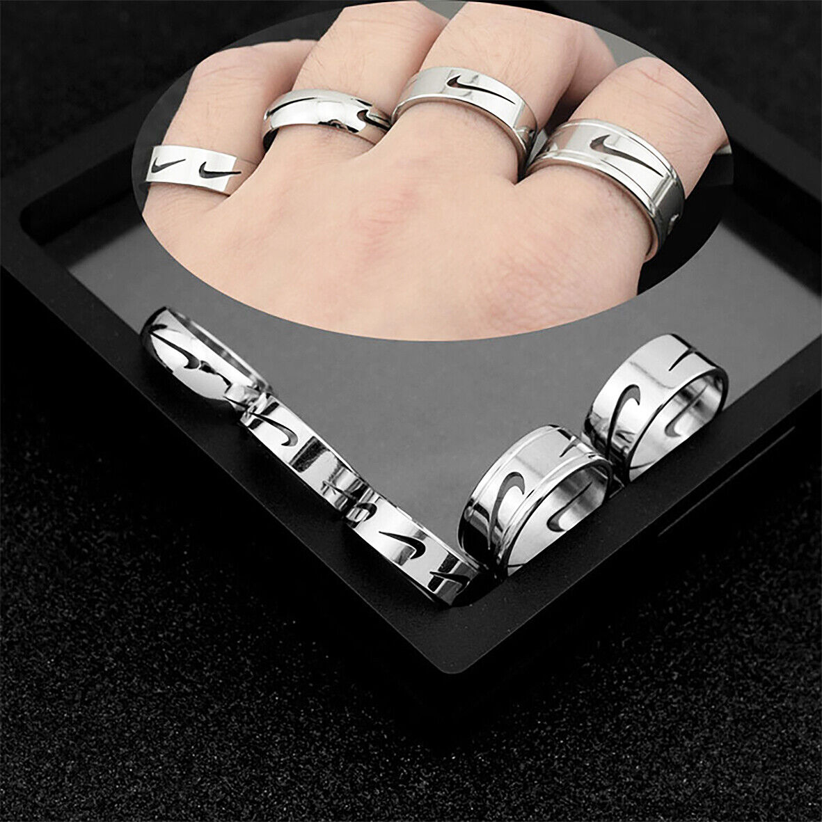 ☀️NIKE RING | Stainless Steel & SILVER | MEN & WOMEN ☀️NIKE RING | Stainless Steel & SILVER | MEN & WOMEN
