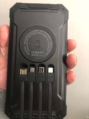 (Open Box) Fast Charging GNC W22 Black Solar Power Bank 36000mAh