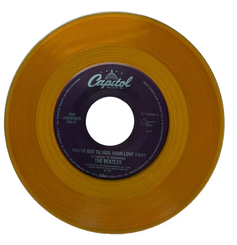 The Beatles Orange Vinyl Record -New - 45 RPM CEMA S7-18889 - For Jukeboxes Only