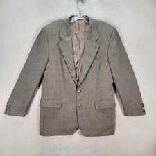 Vtg Hugo Boss Barneys New York Gray Houndstooth Blazer Union Mens Jacket Size L