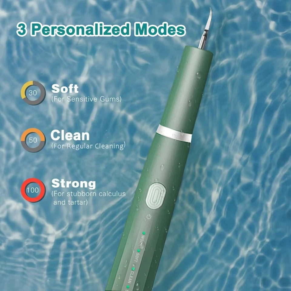Ultrasonic Tooth Cleaner Kit Dental Plaque Calculus Stain Remover Teeth Cleaning - Image 3 of 4