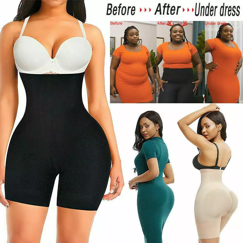 High Waist Tummy Control Boned Shorts Slimming Body Shaper Everyday Plus  Size US