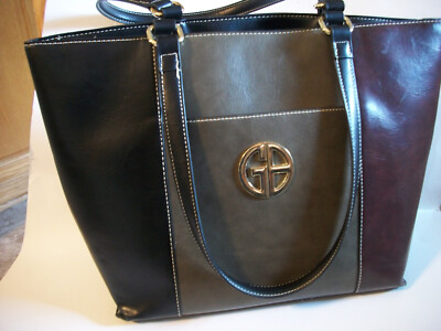 Giani Bernini Women's Tricolor Glazed Tote Handbag, NEW
