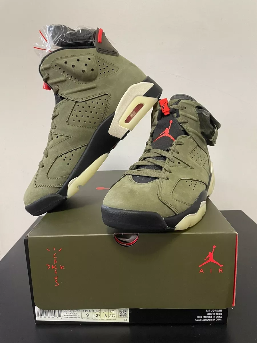 Nike Jordan 6 Retro x Travis Scott - 9M CN1084-200 MEDIUM OLIVE - NEW &  IN-HAND