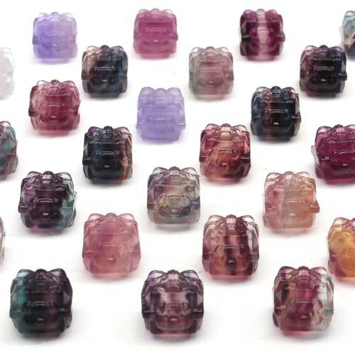 Natural Fluorite Animals Statue Stone Carving Quartz Crystal Healing Reiki Decor - Picture 24 of 123
