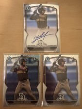 Nerwilian Cedeno 2023 Bowman Chrome First 1st 3 Card Lot Auto Autograph Mojo