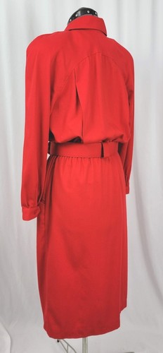 Vintage Studio One Red Button Down Dress w Pencil Skirt Size 12 - Picture 11 of 19