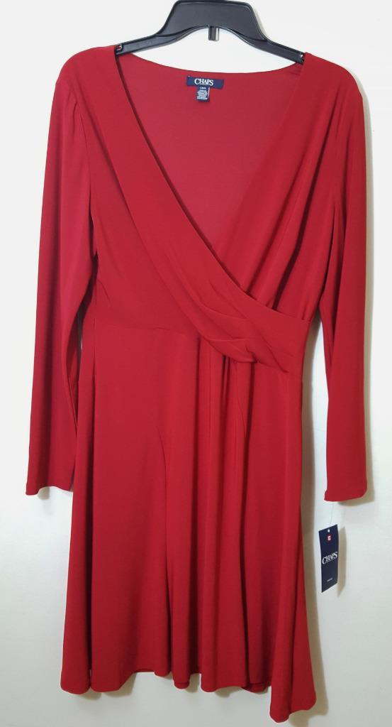 chaps red dress Chaps Red Dress Size XS