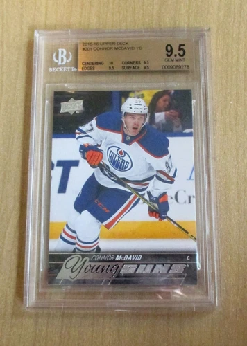 2015-16 Upper Deci Young Guns Connor McDavid RC BGS 9.5 #201 (3 9.5 & 1 10!)