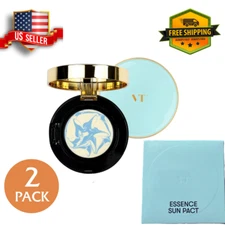 VT Cosmetics Essence Sun Pact Sunscreen Cushion SPF 50+PA+++ (2 Pack)- US Seller