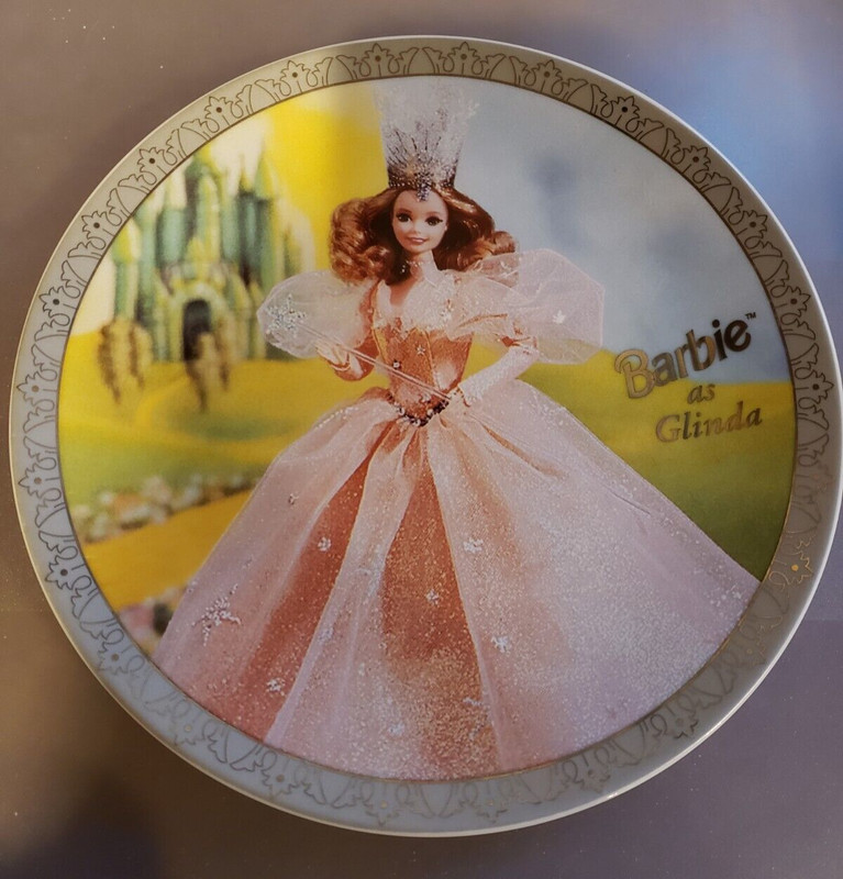 Vintage Enesco 1997 Barbie Glinda Good Witch Wizard Of Oz 8-1/4" Plate Numbered