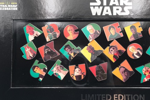 Star Wars Celebration 2019 Chicago Alphabet ABC Pin Set LE limited Edition 300 - Picture 2 of 5