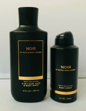 Bath  Body Works NOIR MEN'S COLLECTION 3 IN 1 BODY WASH  BODY SPRAY SET OF 2