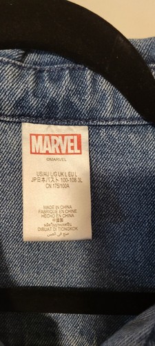 Disney Marvel Jean Jacket Childs Large Blue Long Slve America Chavez Dr Strange - Picture 2 of 6