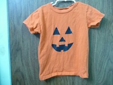 HALLOWEEN ORANGE JACK O LANTERN T SHIRT ABOUT A 5IZE 5T KIDS NO TAG