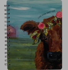 Primitives by Kathy Friendship Heart Gallery Spiral Notebook, 7" x 9", Live Your