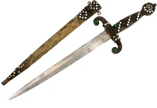 Antique Renaissance 1600s Nobleman Jeweled Dagger knife European pearls Diamonds