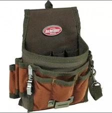 Bucket Boss 54140 RipStop Poly Tool Pouch with FlapFit: 9 Pockets & 8 Tool Loops