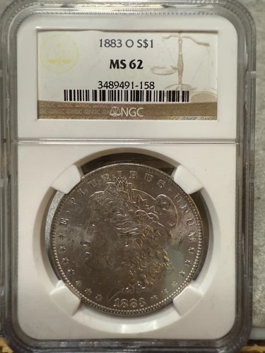 1883 O NGC MS62 Morgan Silver Dollar $1 US Mint Coin 1883-O MS-62 ME7264