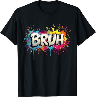 Bruh Meme Funny Saying Teens Graffiti Aesthetic Kids Boys T-Shirt Hoodie