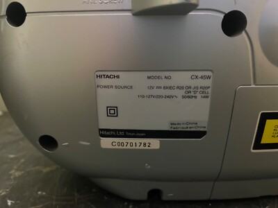 Hitachi Super Surround CD Radio Cassette Recorder CX-45W Extremely