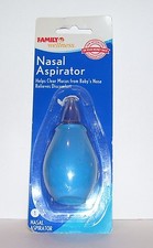 FAMILY WELLNESS BABY INFANT NASAL ASPIRATOR NEW ON BADLY WORN CARD