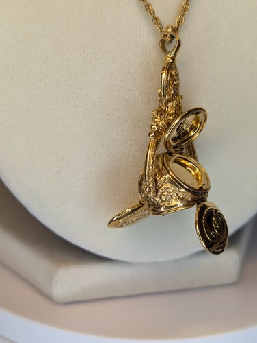1928 Brand 3 Locked Pendant Gold Tone Chain Necklace - Picture 7 of 13