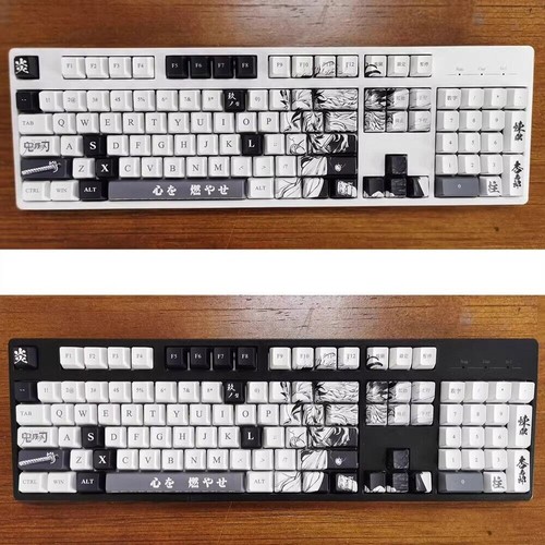 Demon Slayer Rengoku Kyoujurou Keycaps 108 Keys Set OEM for Mechanical Keyboard - Picture 7 of 15