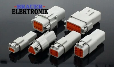DT DEUTSCH Wasserdicht Stecker, 2/3/4/6/8/12 Pin Connector 1Set= DT04+DT06
