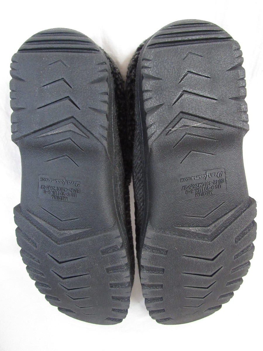 f6823007NEWワンタッチノンスリップ 23cm Dearfoams Mens Gray Slippers Memory Foam Shoes Size Medium 9