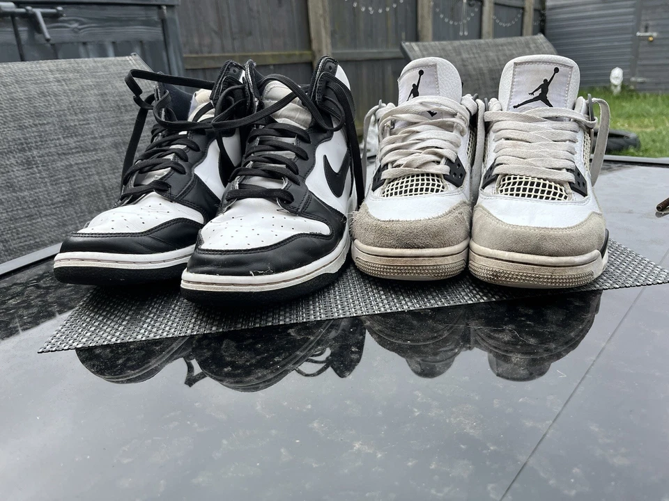 Size 10.5 - Nike Dunk High Black White, photo 4 of 5