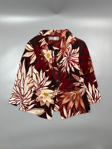 Women's Max Mara Floral Patter Linen Blazer Size IT 46 (Y0426)