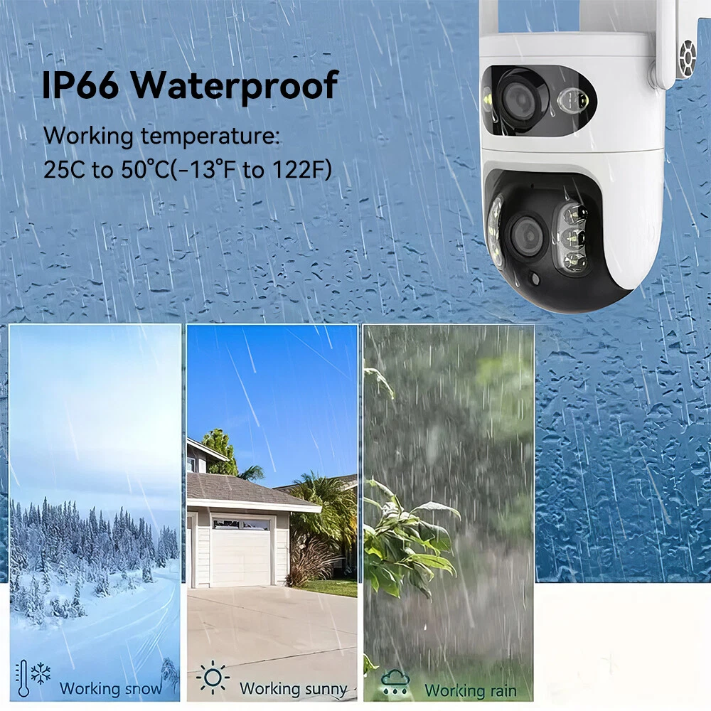 双镜头无线安全摄像头系统户外家用5G Wifi夜视摄像头 - 第 6 张/共 14 张